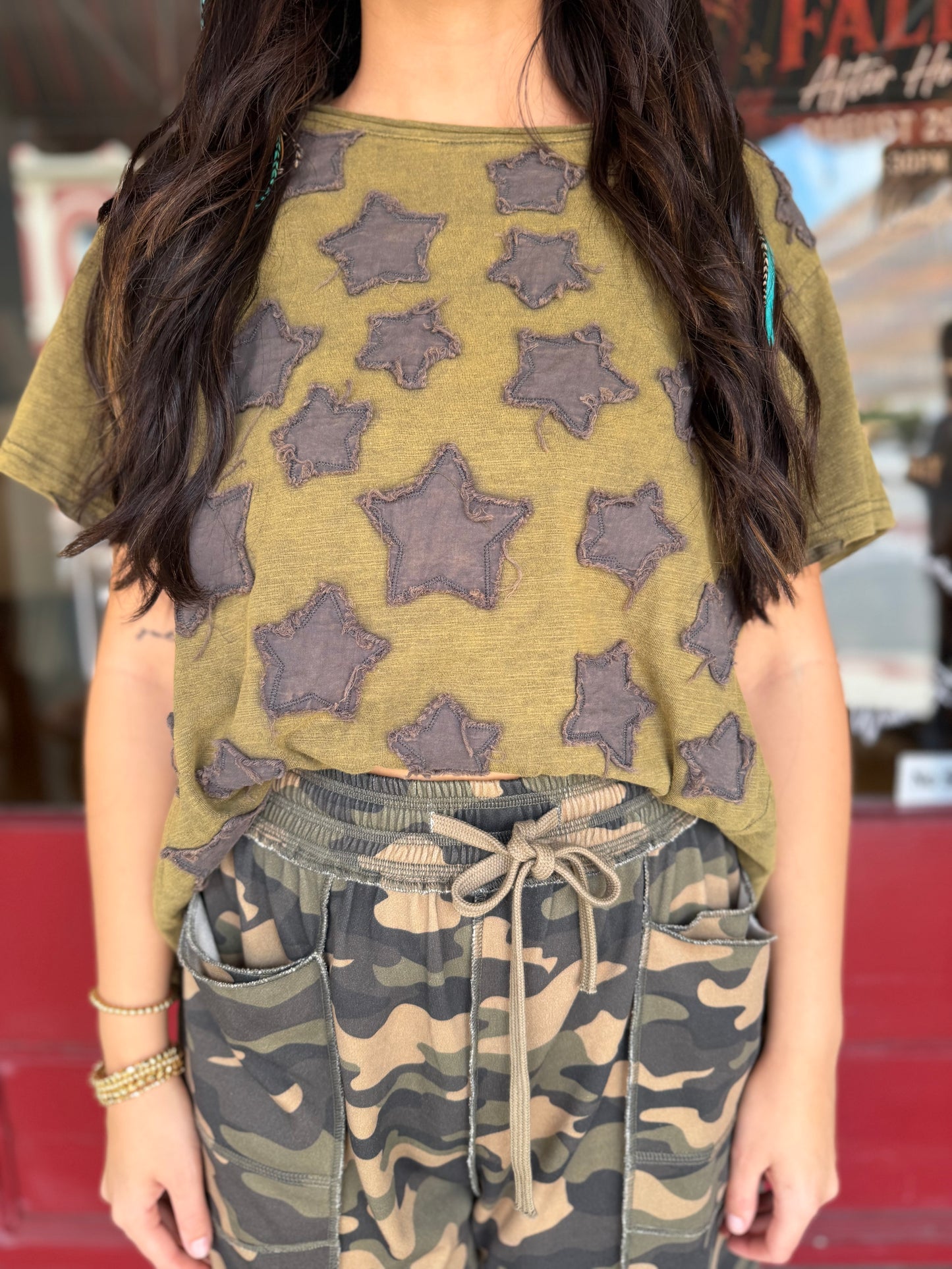 Primitive Star – Olive Mineral Wash Top