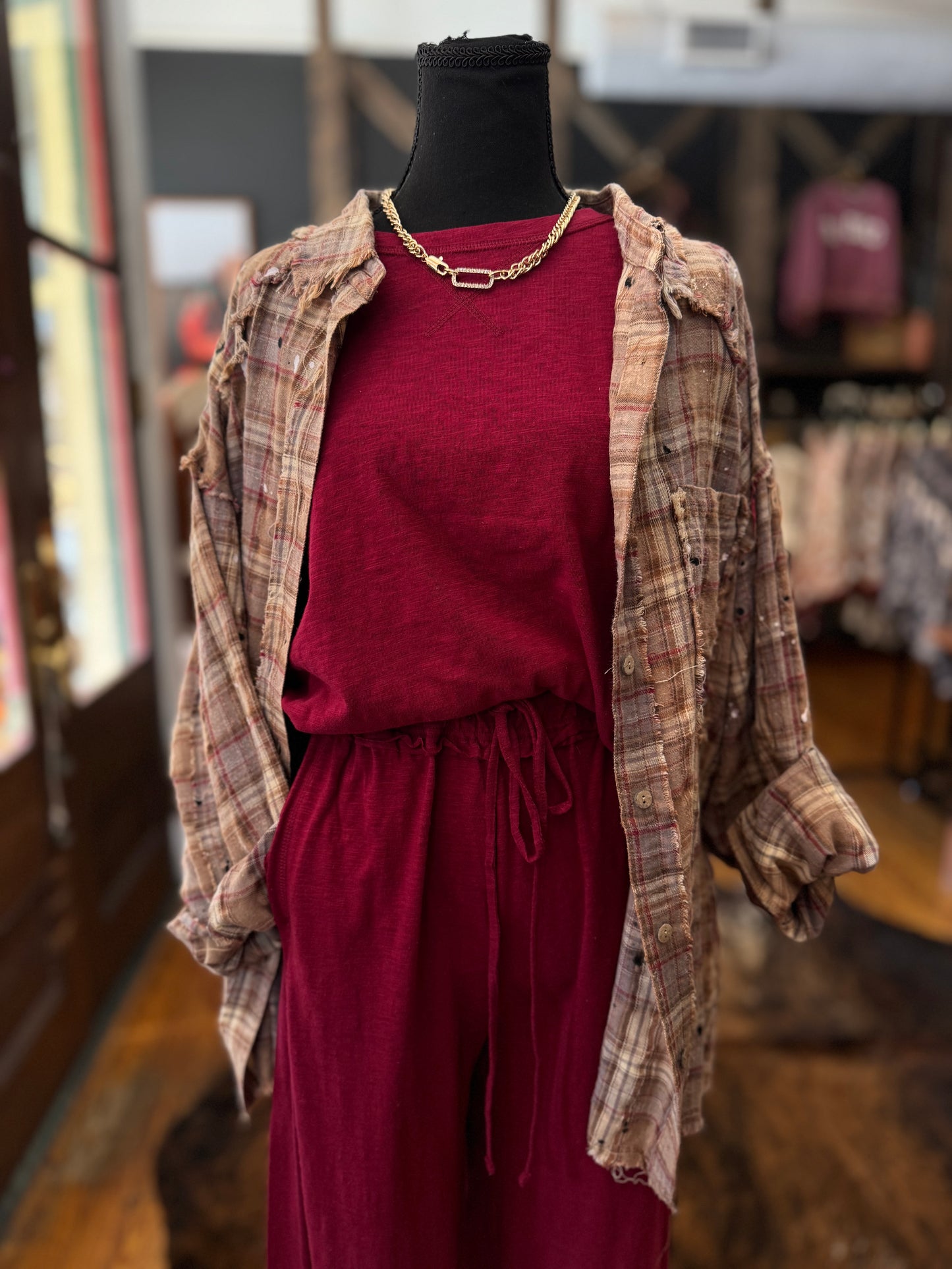 Fireside Nights – Mineral Wash Plaid Flannel