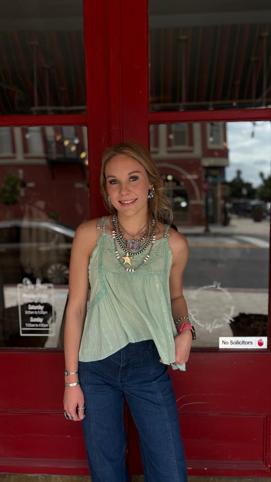 Gypsy Jewel – Sage Tank