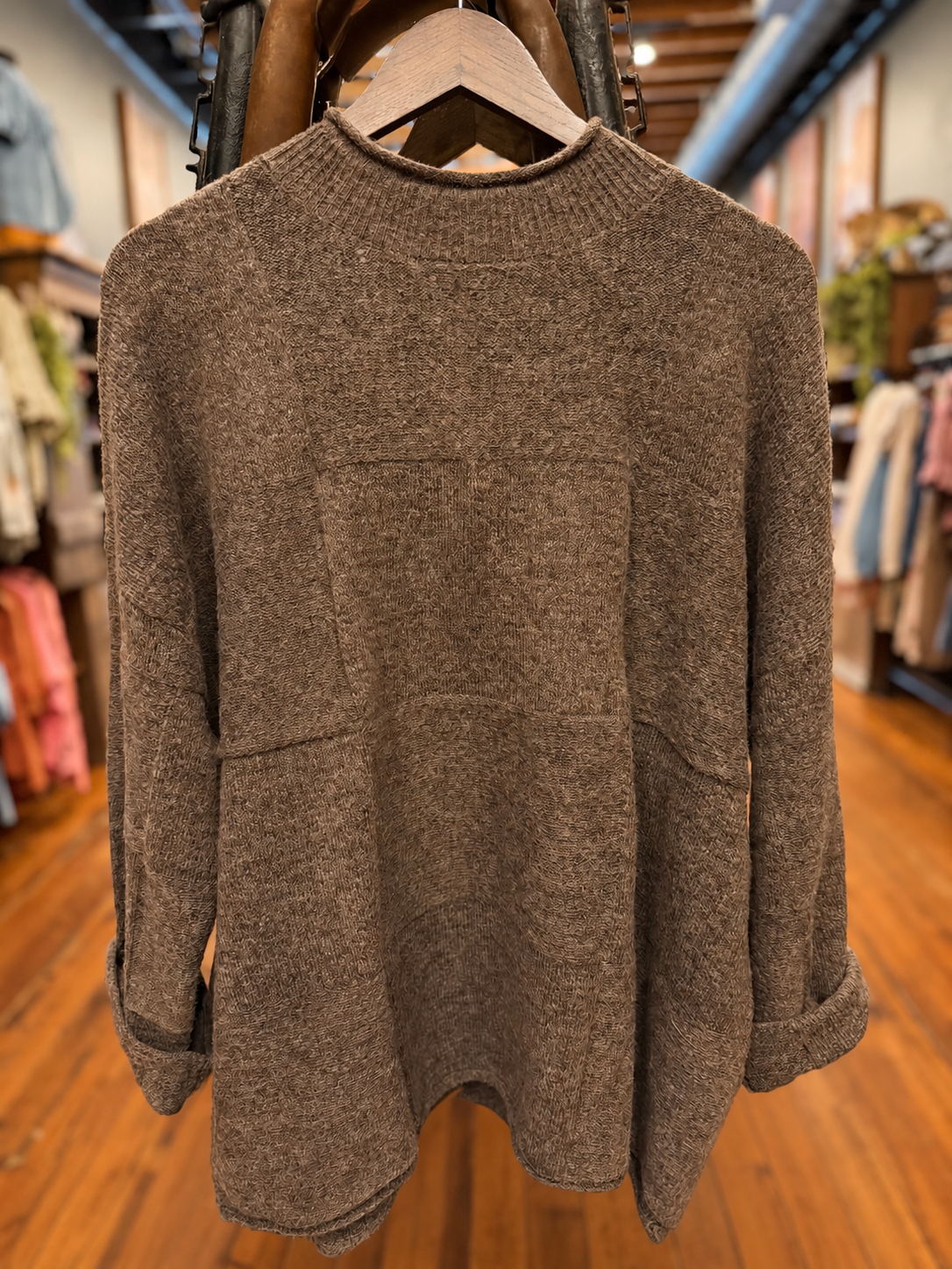 Timber Check – Brown Checkered Sweater