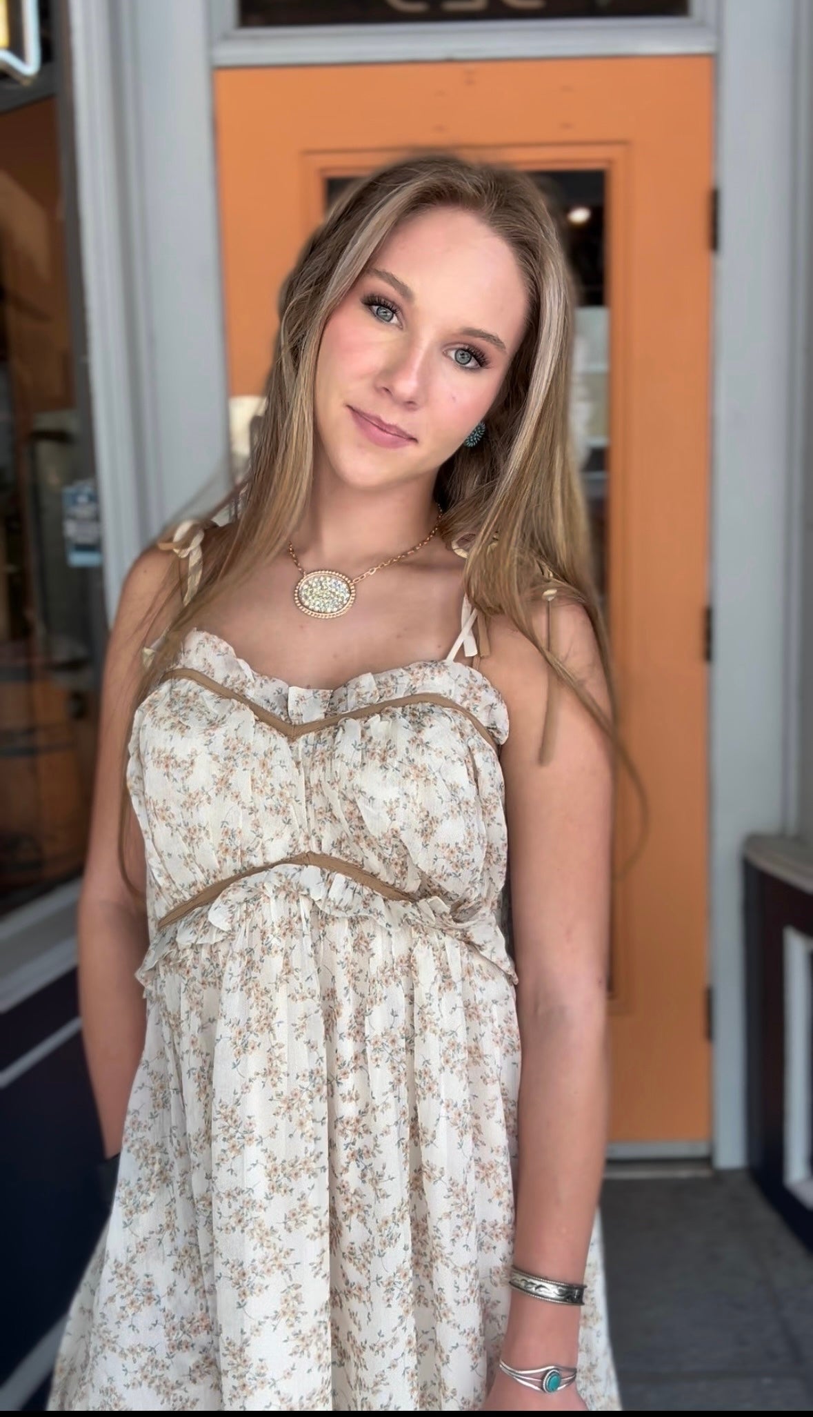 Golden Hour Grace - Floral Maxi Dress