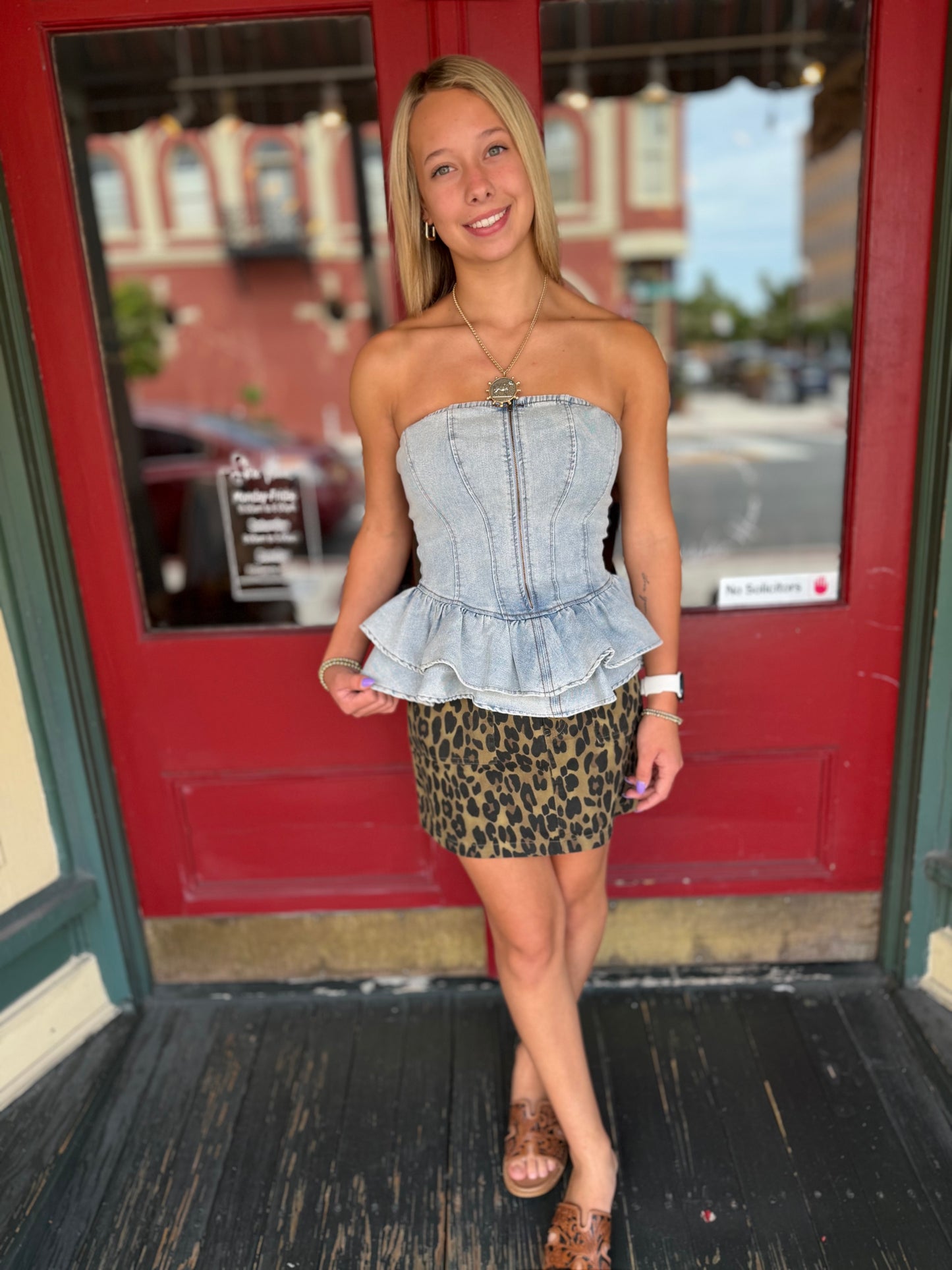 The Outlaw Belle – Denim Corset Top