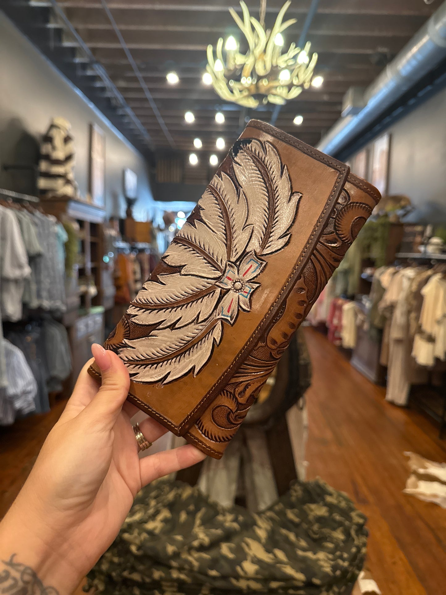 Leather Tooled Wallet