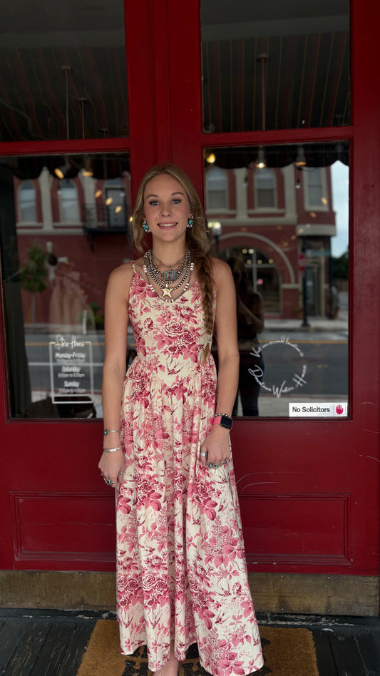 Sweet Magnolia – Pink Floral Dress