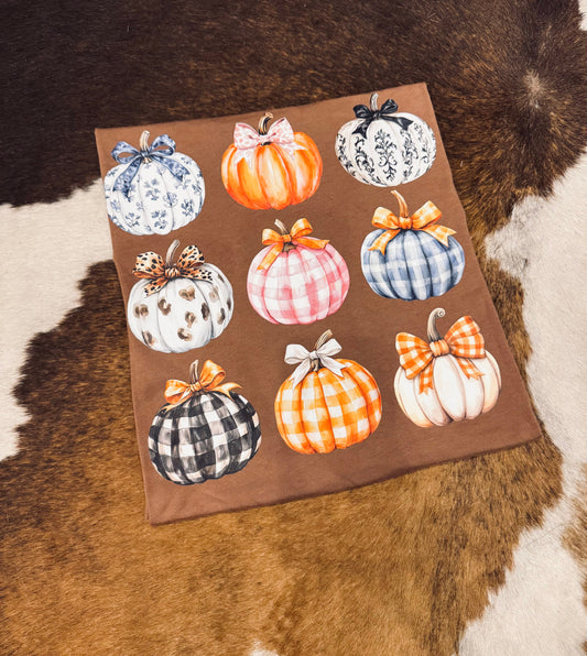 Farmhouse Pumpkins - Chestnut Graphic Tee
