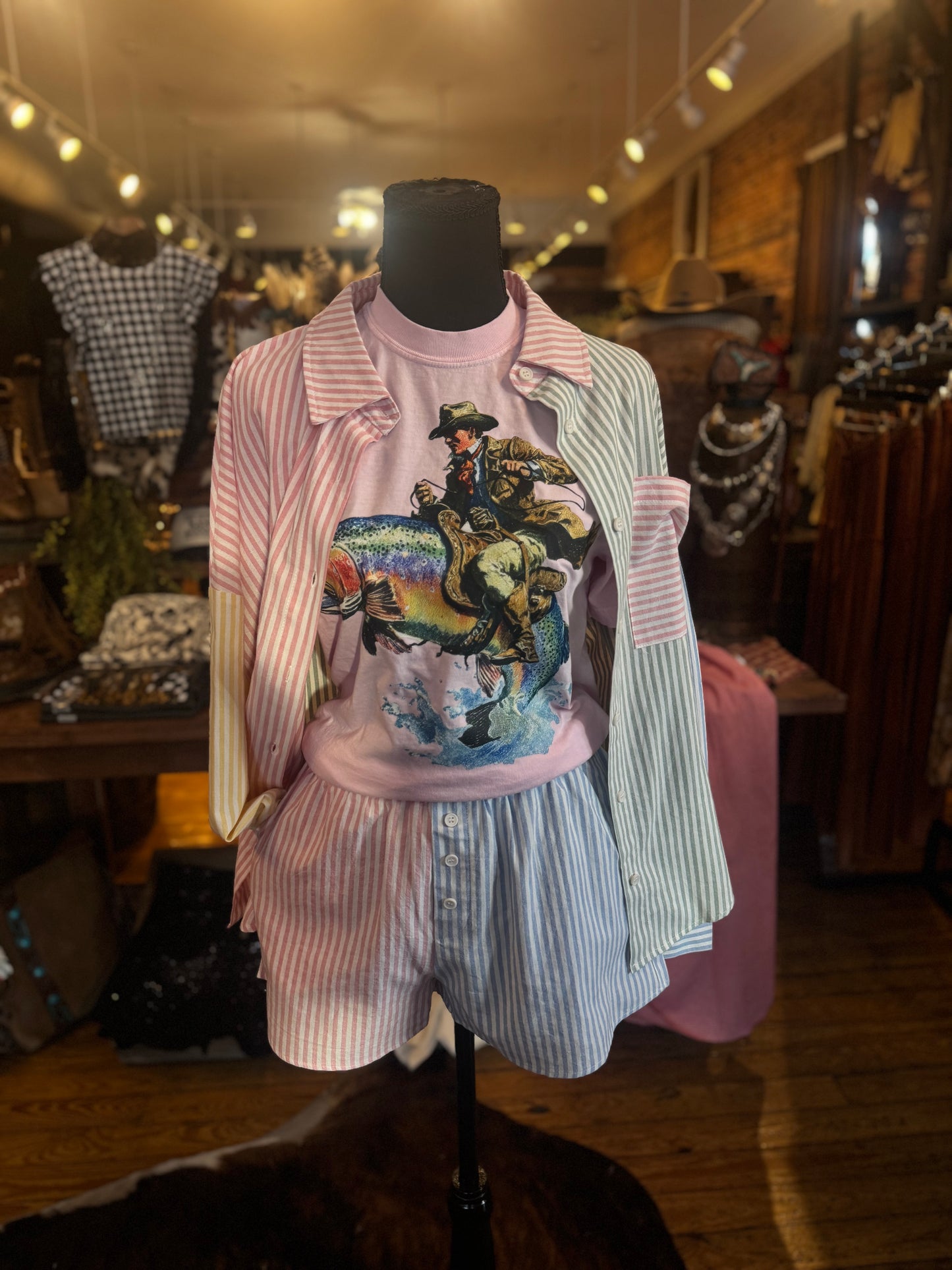 Sunbeam Stripe – Button Down & Shorts Set