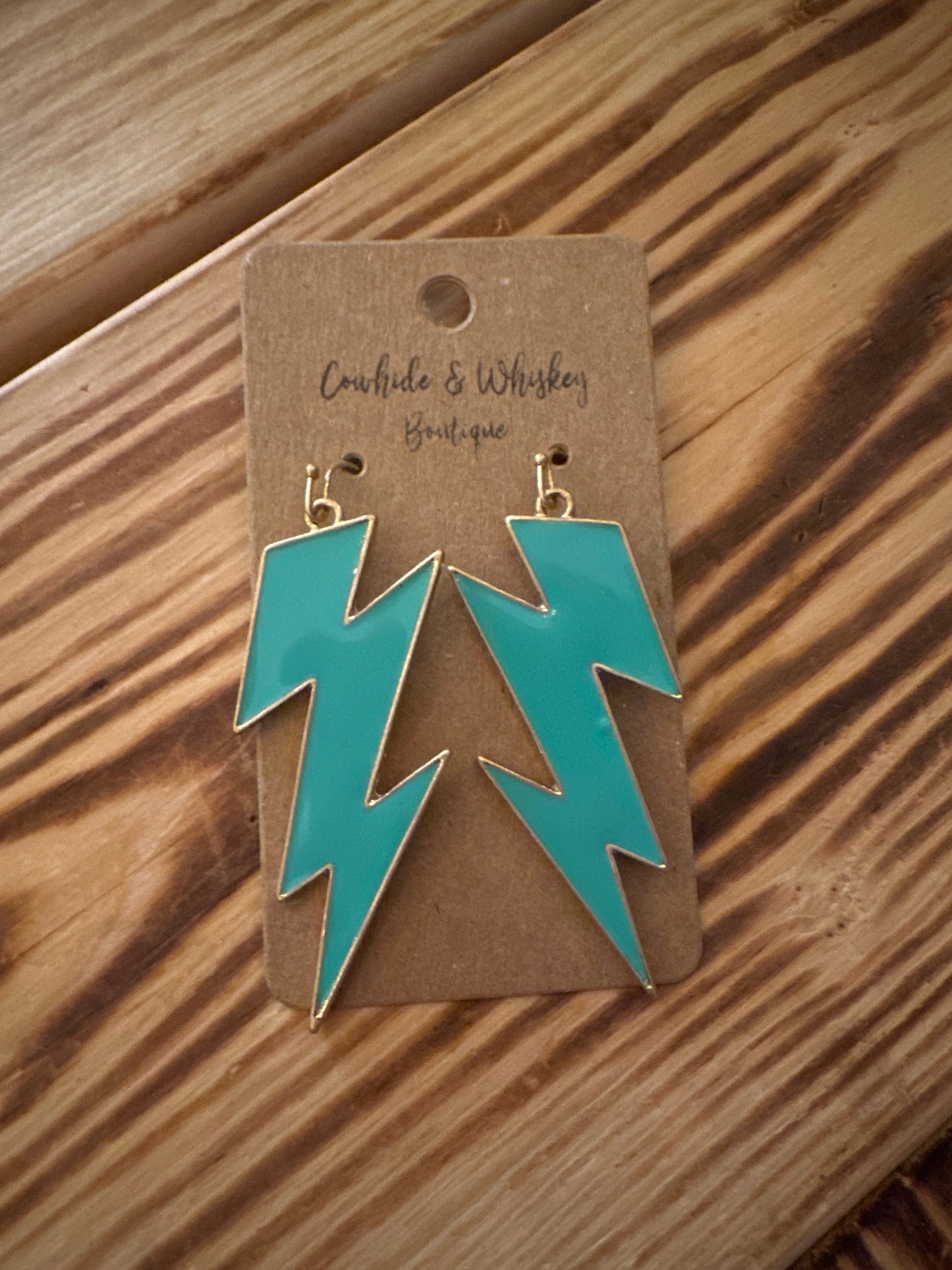 Teal Total Bolt - Earrings