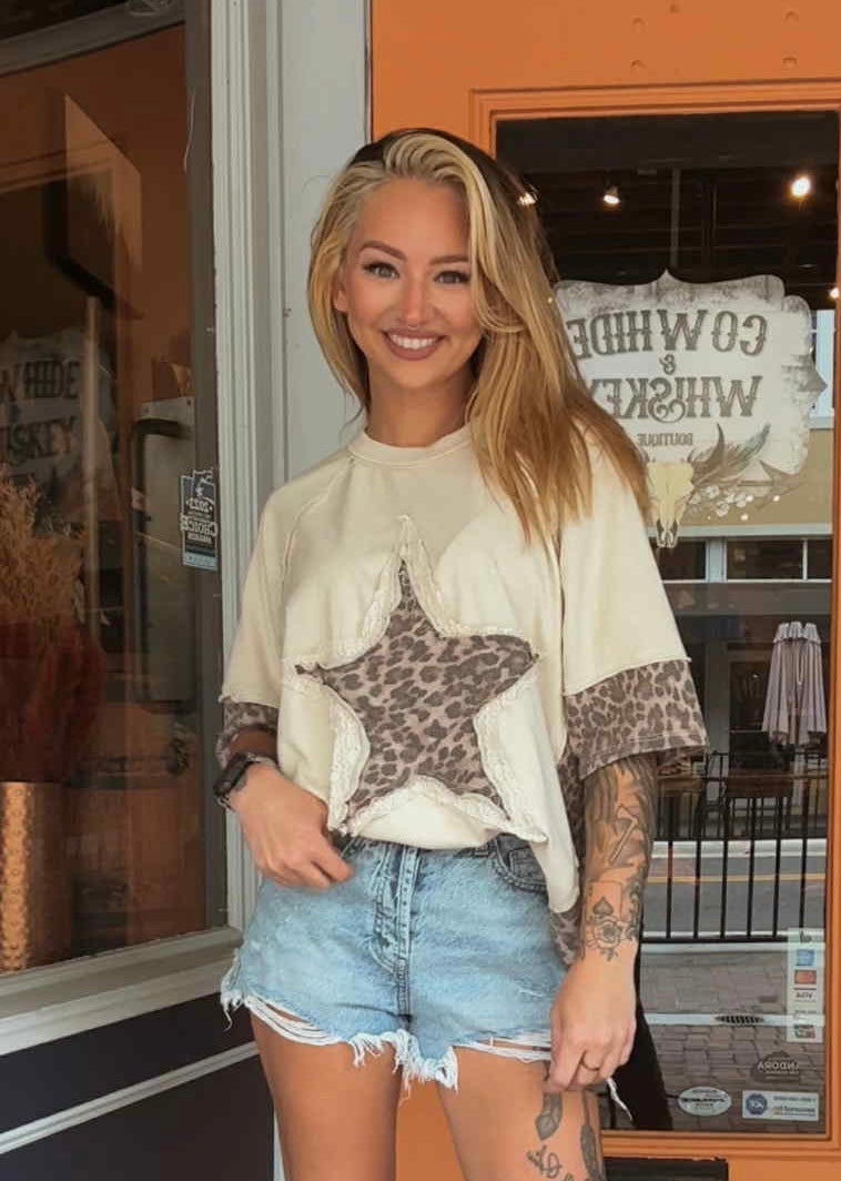 Cosmic Cheetah - Tan Top