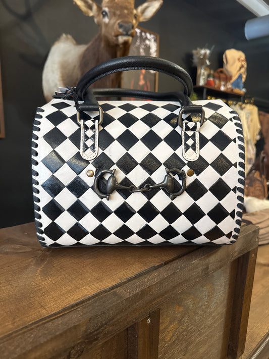 Punchy Snaffle - Medium Checkered Speedy Bag