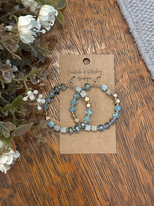 Blue Stone & Ice - Earrings