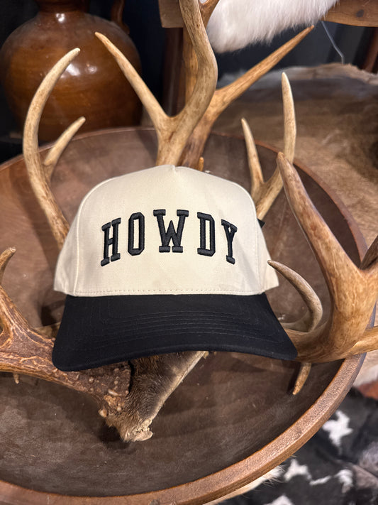 HOWDY - Black Trucker Hat