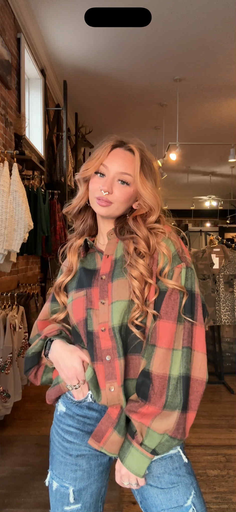 Cider Snuggles - Plaid Flannel Top