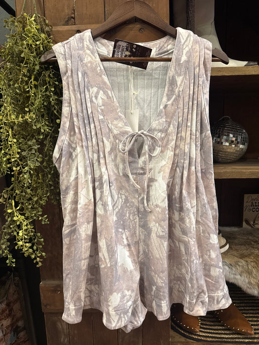 Cactus Lane - White Camo Romper