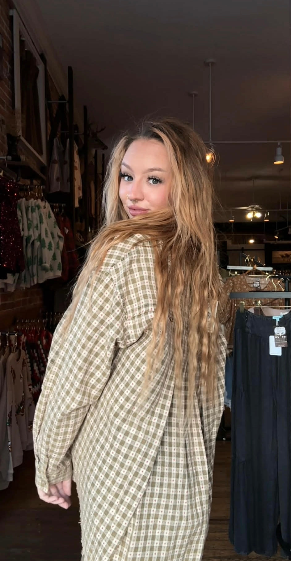 The Outpost Flannel - Olive Top