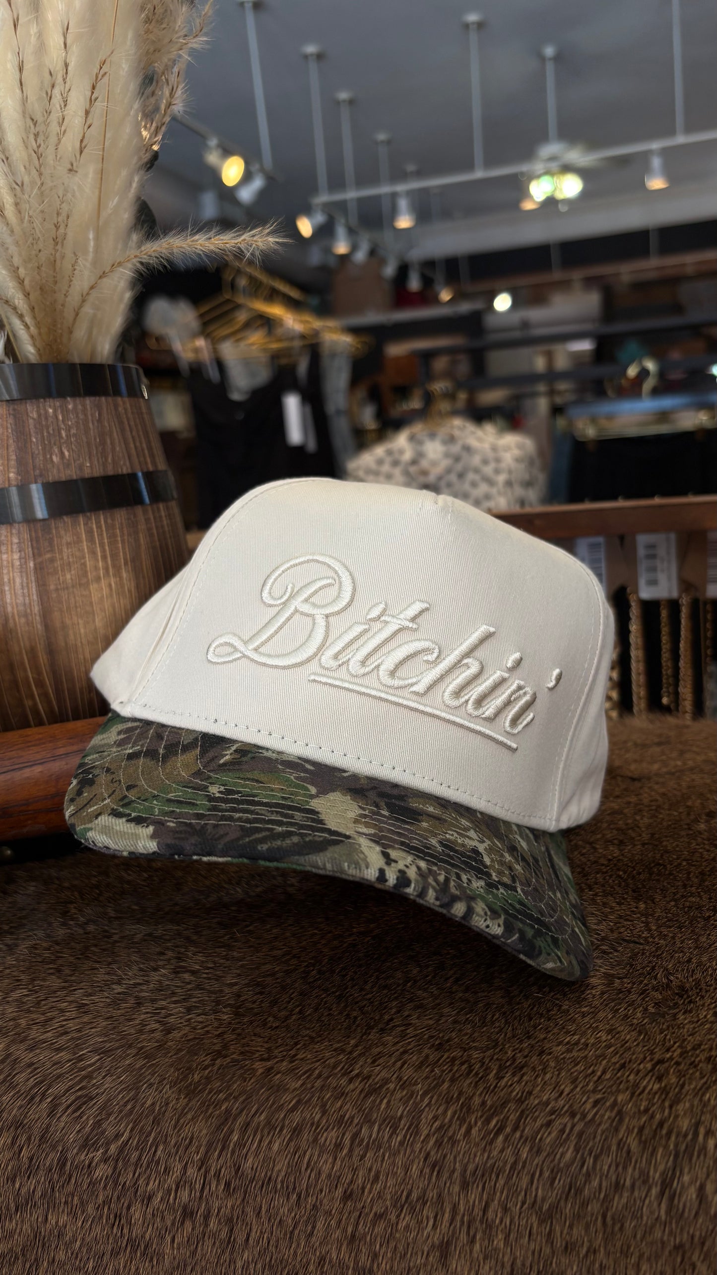 Bitc***-Camo Trucker Hat