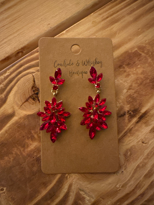 Poinsettia Flare - Earrings