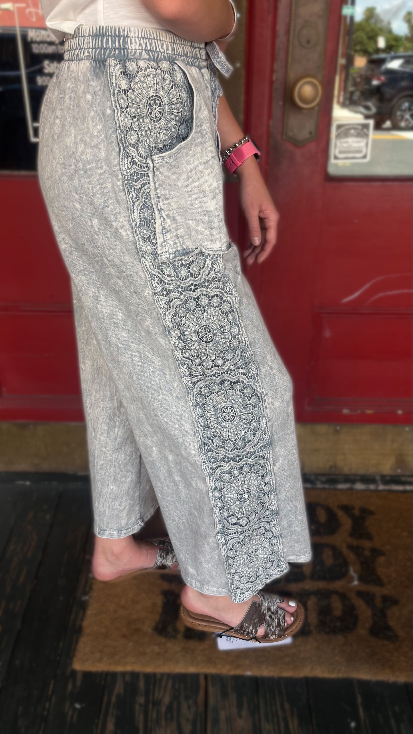 Moon Valley –Silver Wide Leg Pants