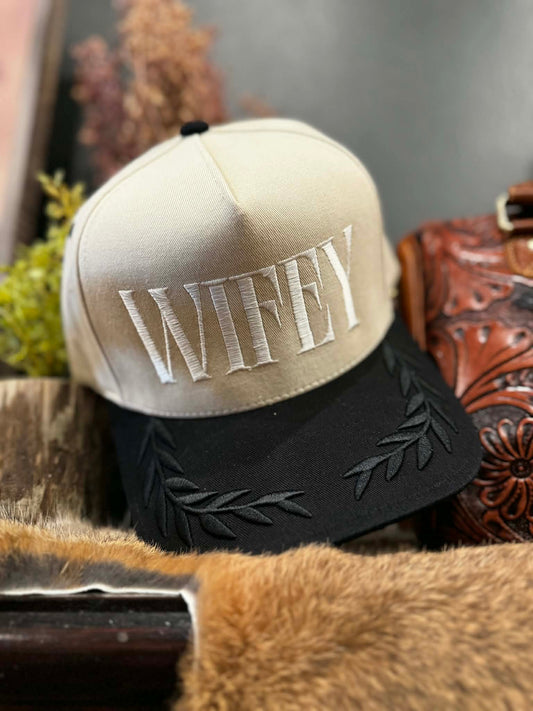 WIFEY - Black/White Trucker Hat