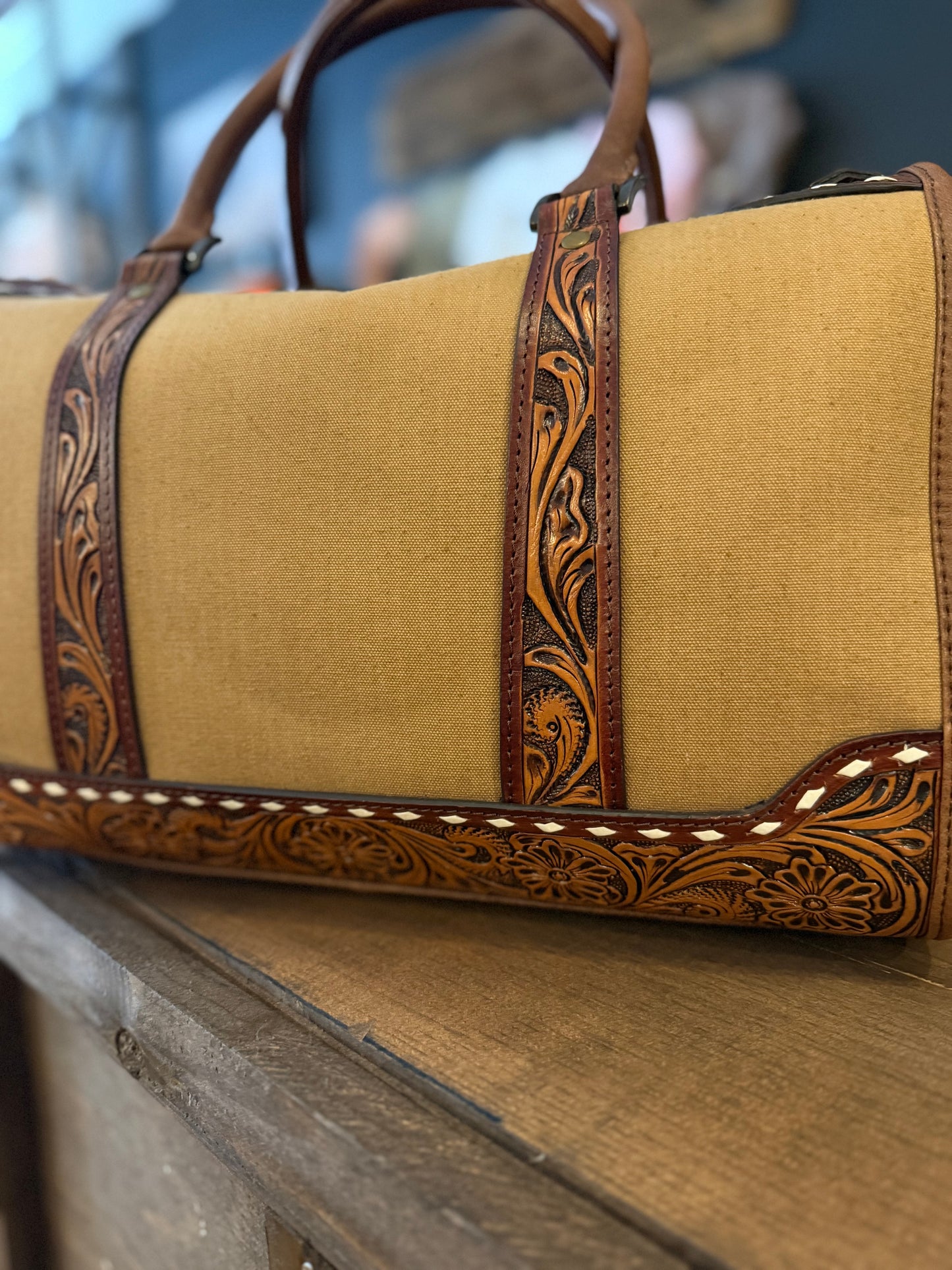 Tooled Tradition- Tooled Duffel Bag
