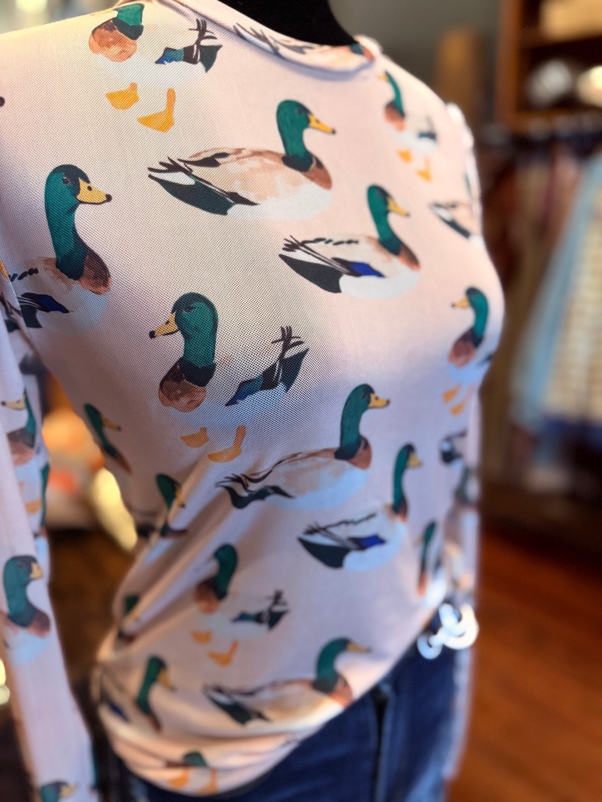 Blush & Mallards – Pink Mesh Top