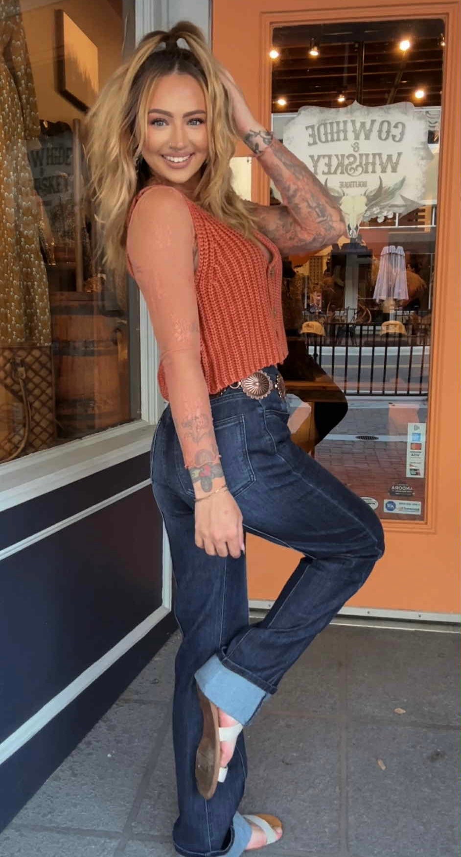 Spiced Brandy - Rust Knit Vest