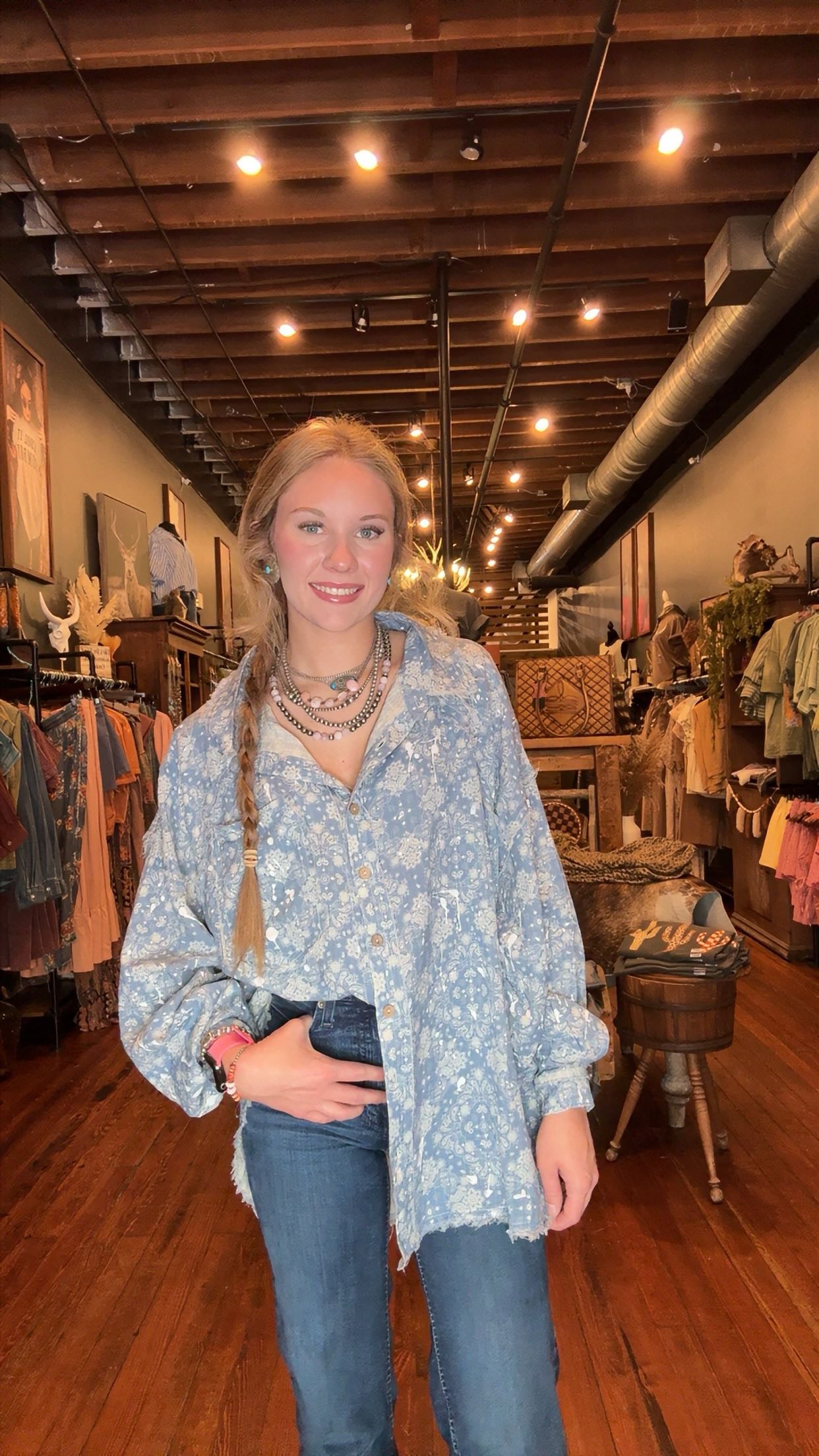 Dusty Bandana – Blue Paisley Top