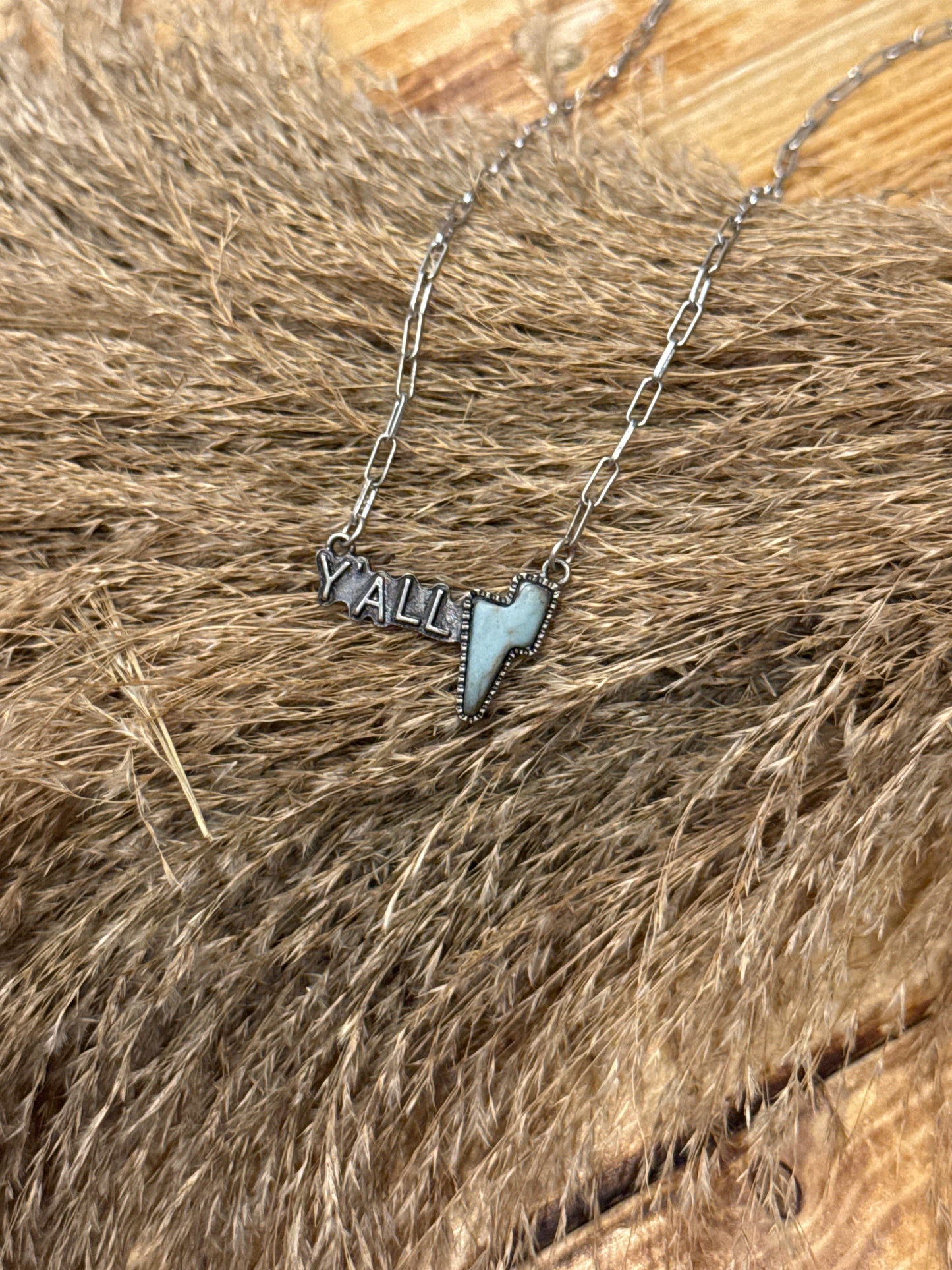 Vintage YALL Bolt - Necklace