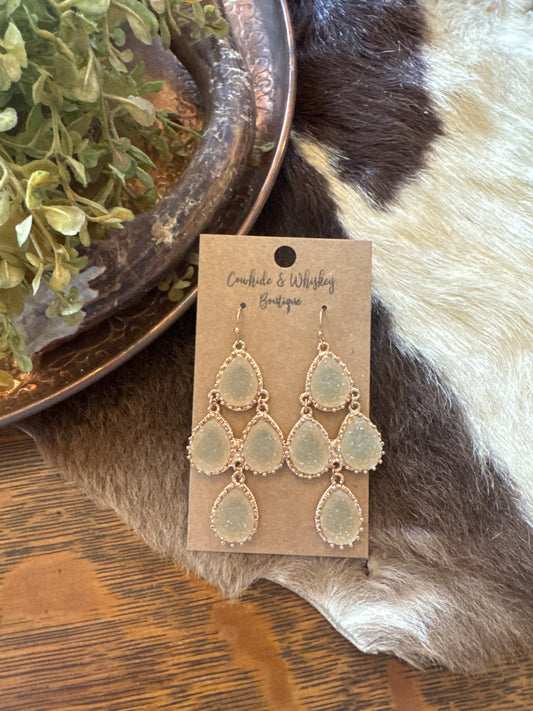 Lt.Olive Druzy - Earrings