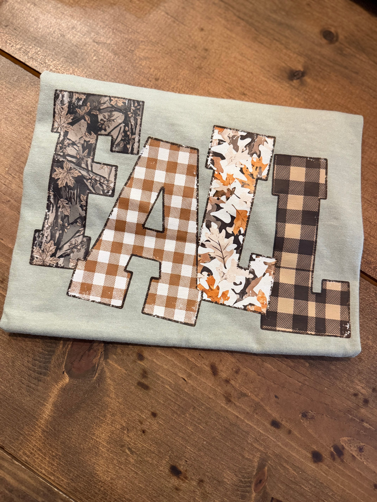 Plaid & Camo - Sage Graphic Tee