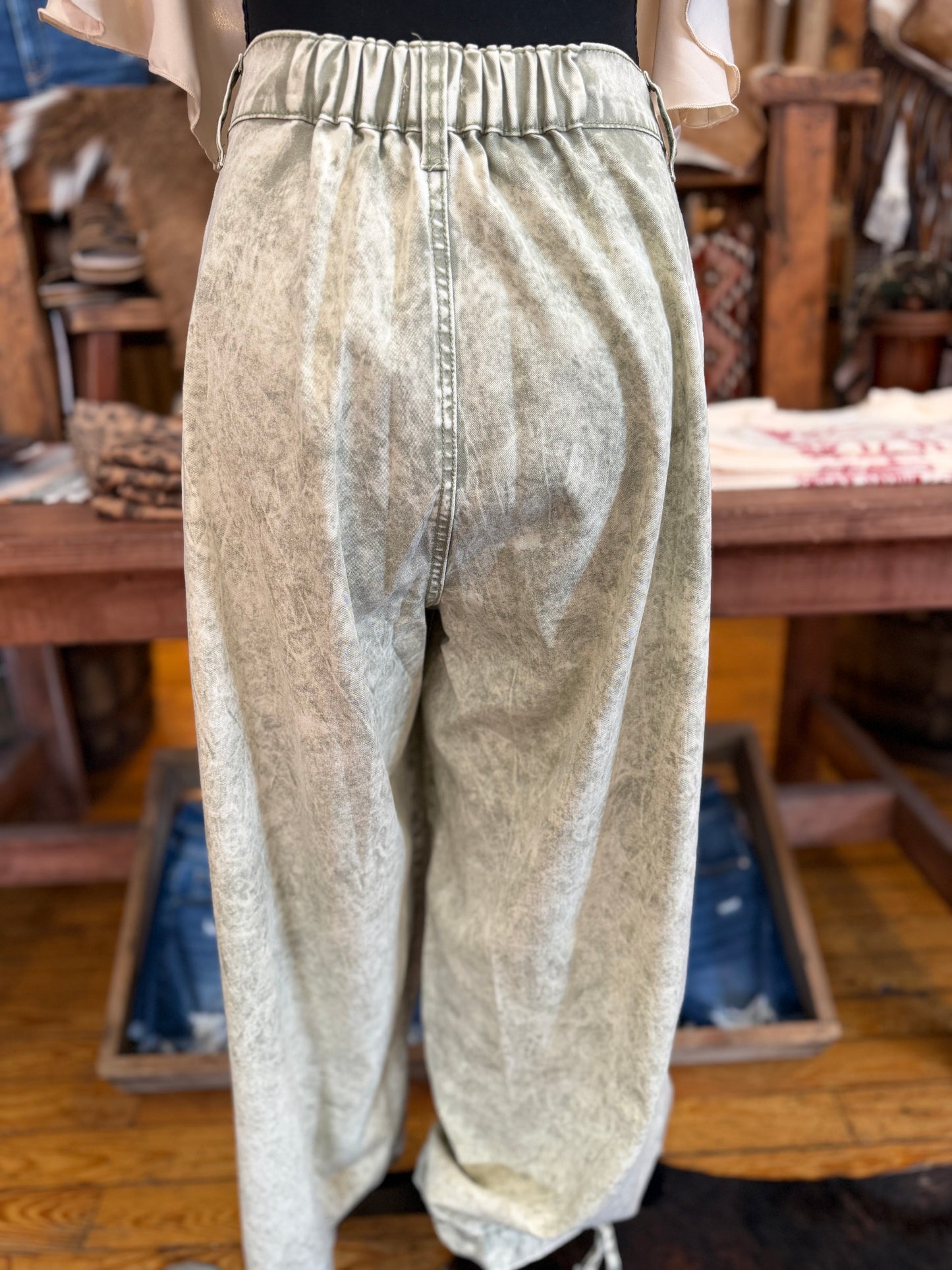 Free Spirit – Olive Wide Leg Pants