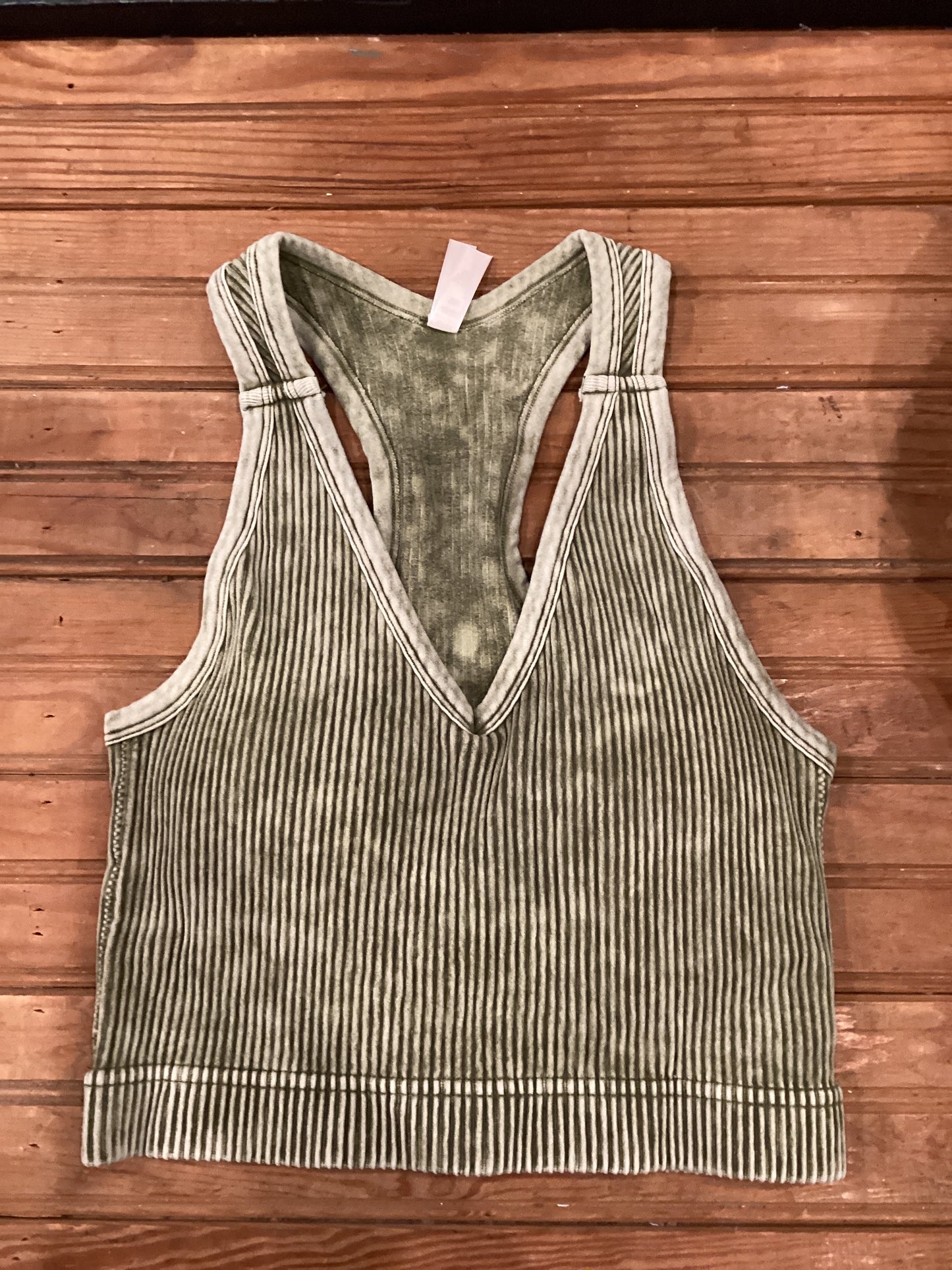 Green Olive Tank - Tank  Padded