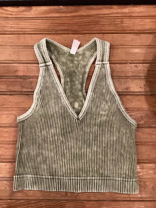 Green Olive Tank - Tank  Padded
