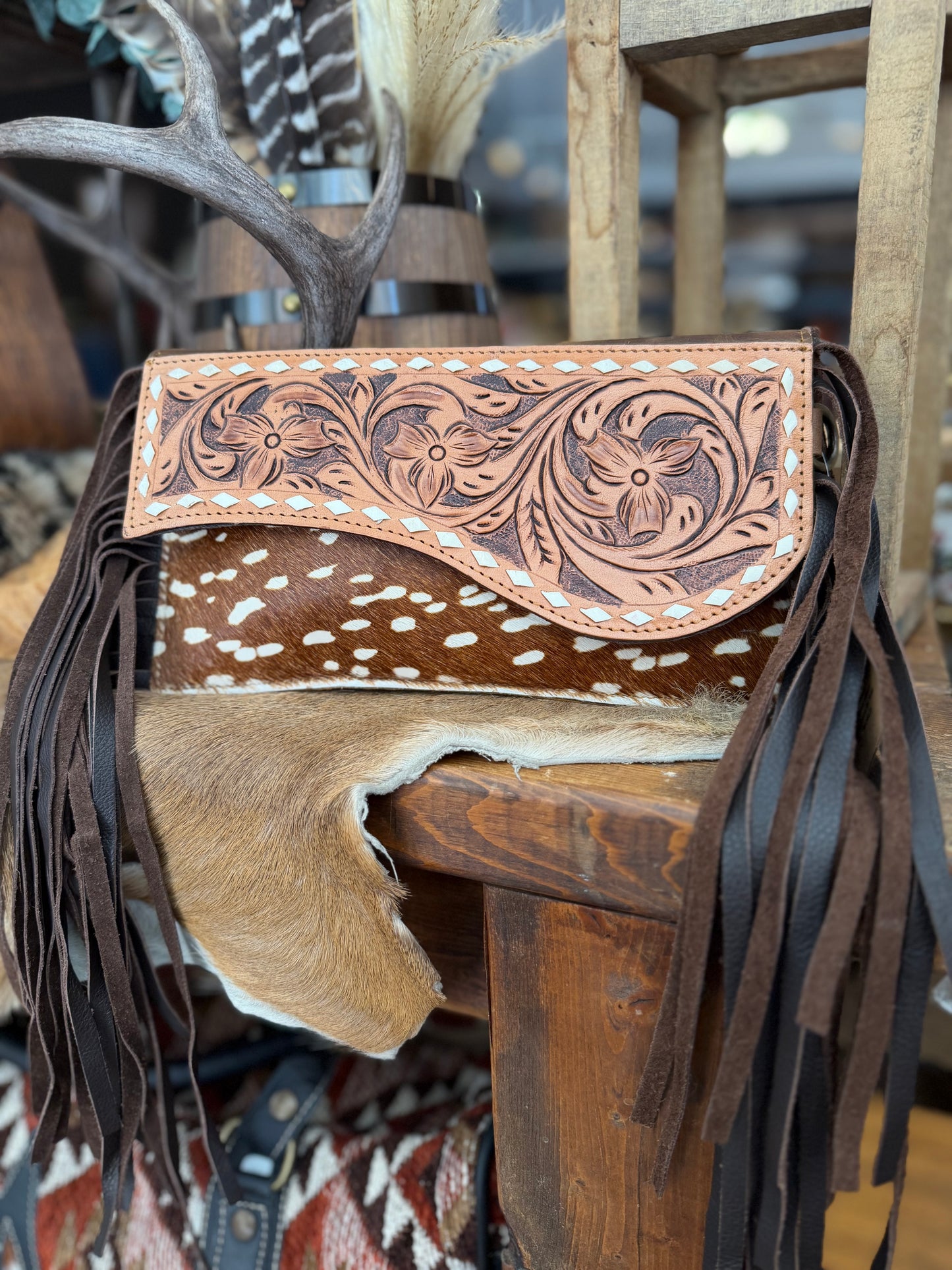 Spotted Doe Tooled - Crossbody