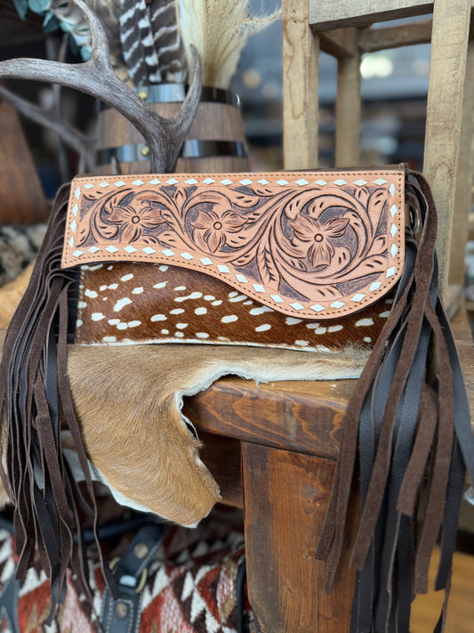 Spotted Doe Tooled - Crossbody