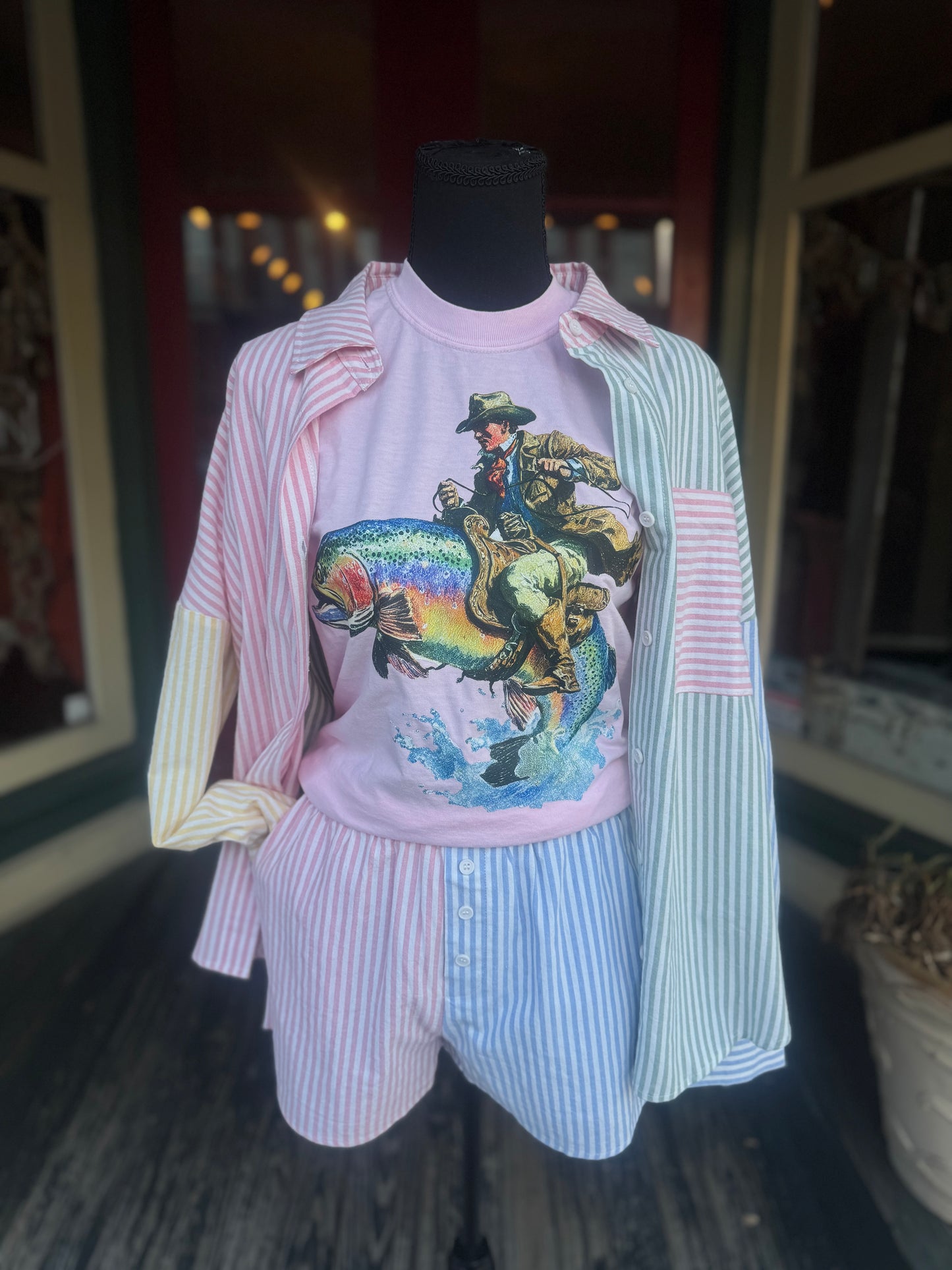 Sunbeam Stripe – Button Down & Shorts Set