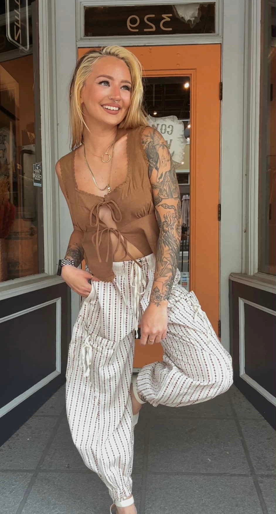 Cross Stitch - Boho Drawstring Pants