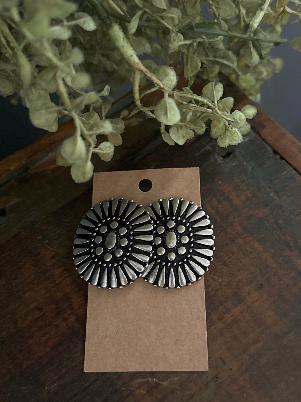 Mega Silver Concho - Earrings