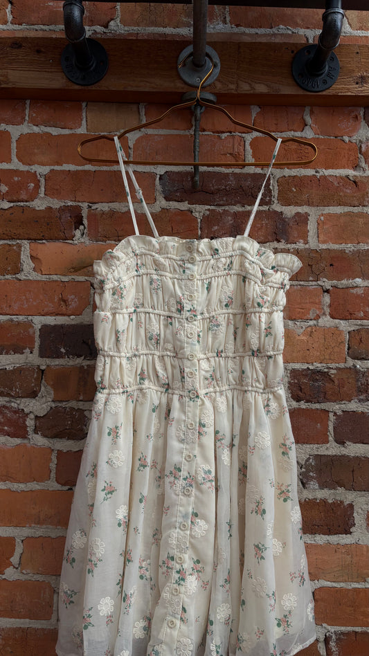 Garden Veil – Mini Ruffle Dress