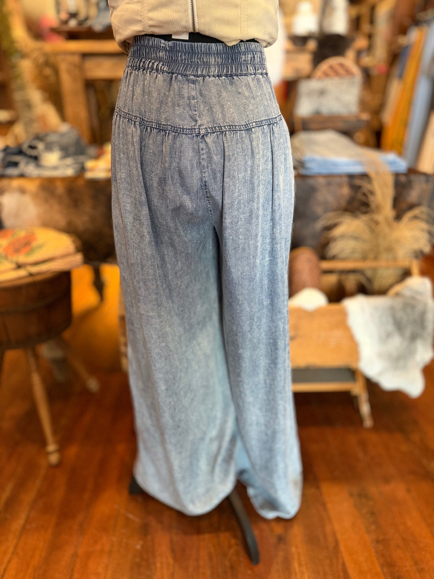 Out West Blues – Denim Button Pants