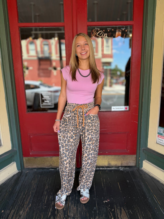 Wildcat Wrangler – Leopard Barrel Pants