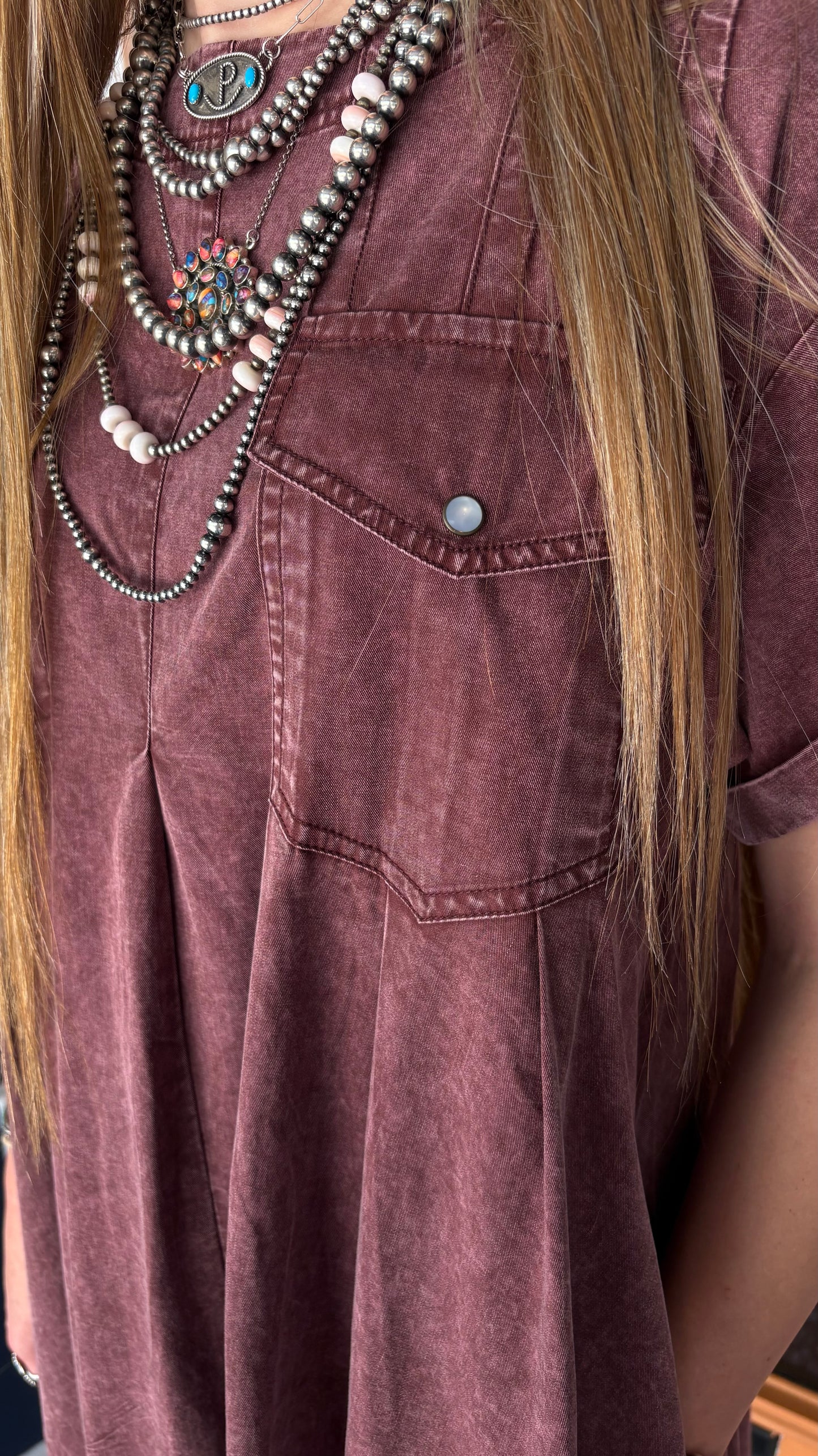 Bohemian Winefield – Wine T-Shirt Dress