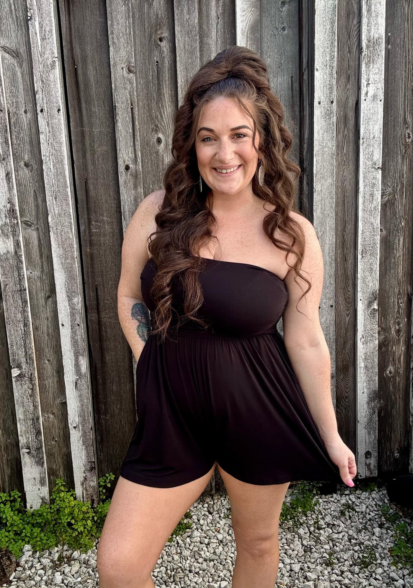 Summer Love - Black Tube Top Romper