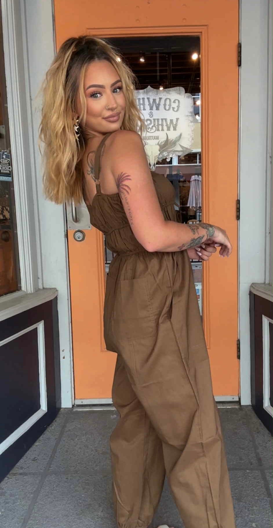 Outlaw Moss - Dk Olive Jumpsuit