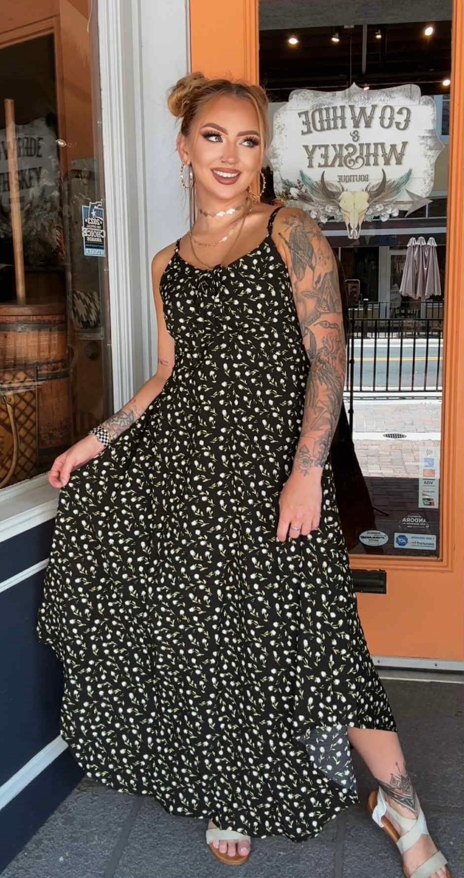 Midnight Pedal - Black Maxi Dress