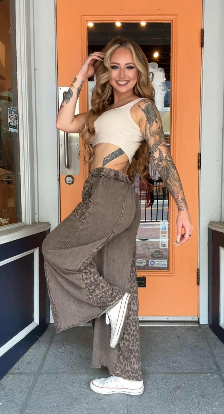 Whiskey Roar - Leopard Block Pants