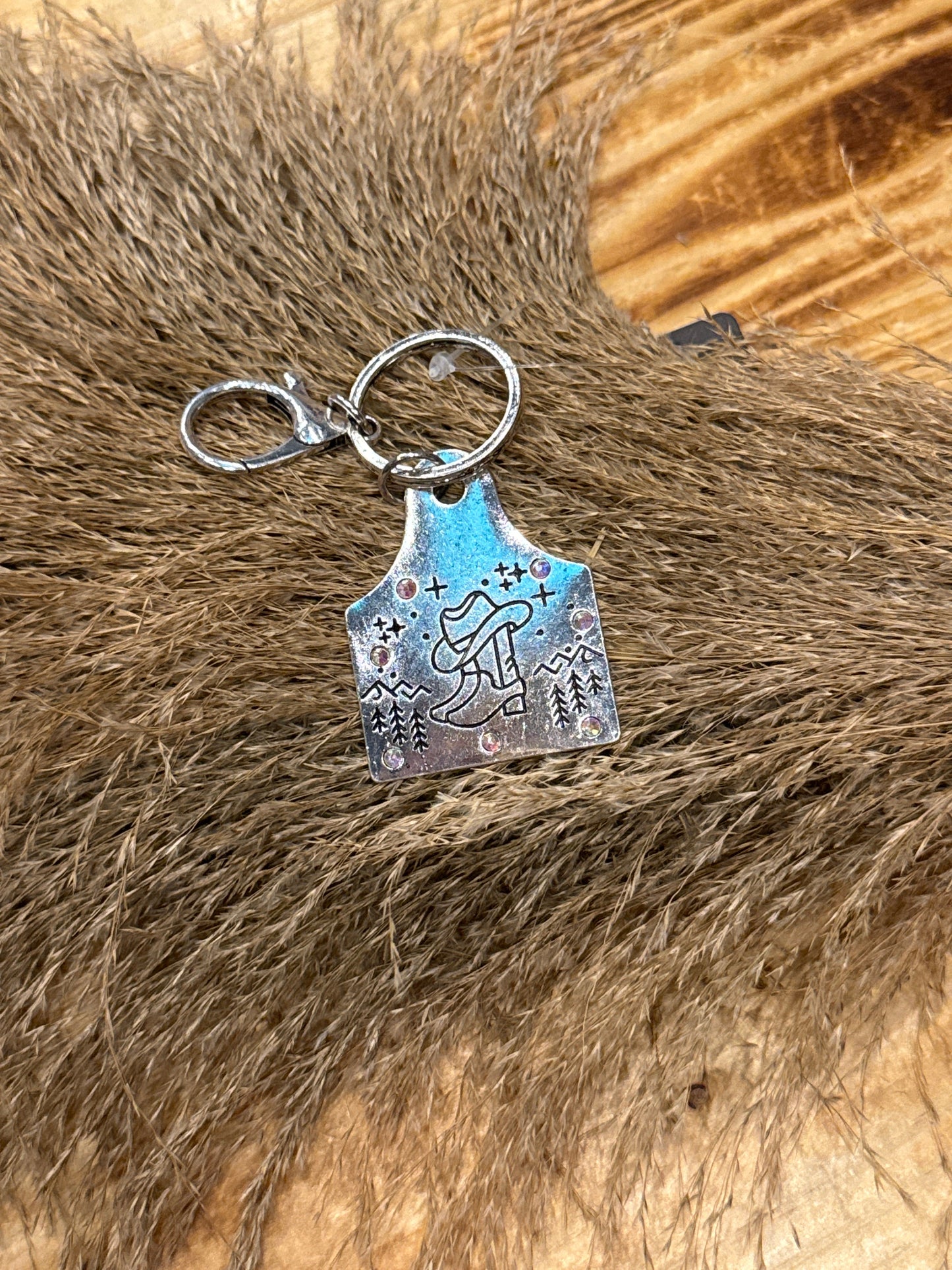 Boot Cow Tag - Key Chain