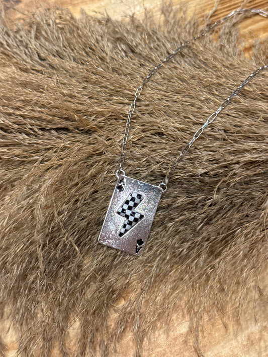 Ace Bolt Card - Necklace
