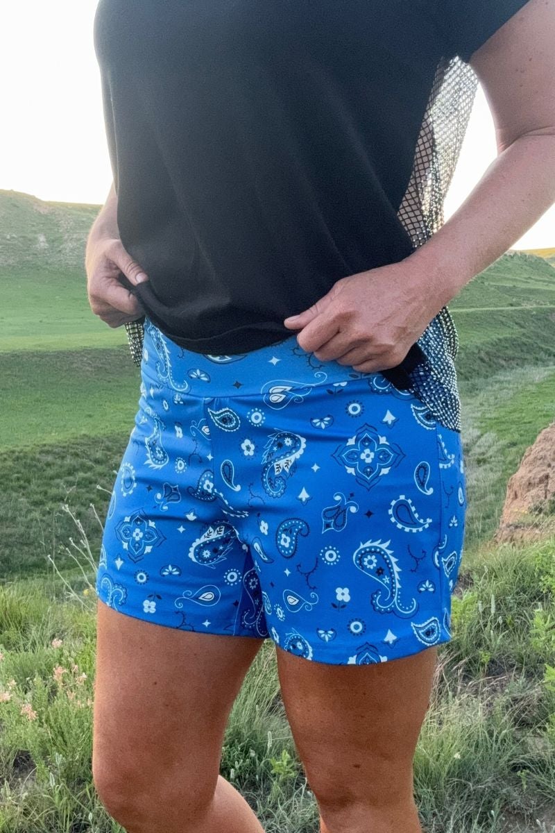 Bandana Babe - Blue Shorts