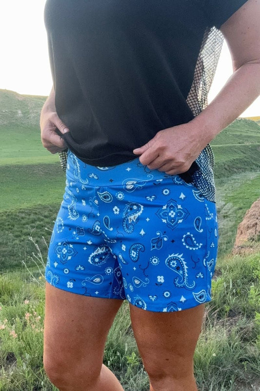 Bandana Babe - Blue Shorts
