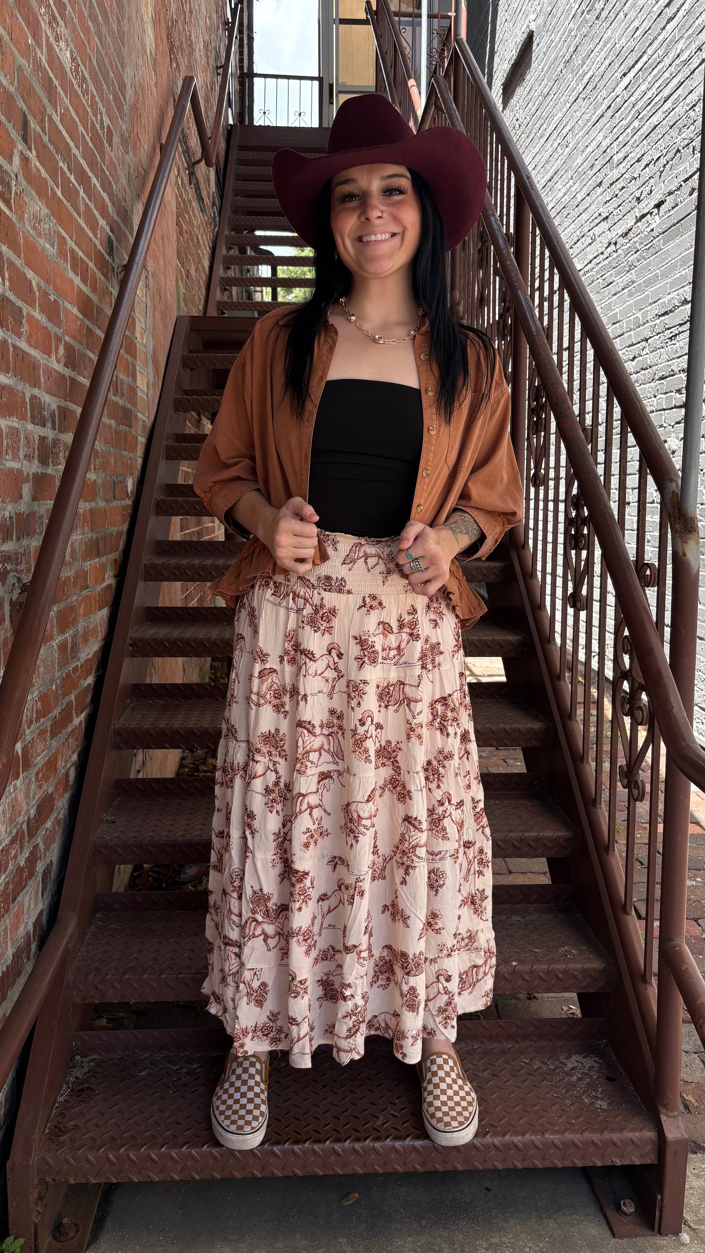 Ivory Trails – Maxi Skirt